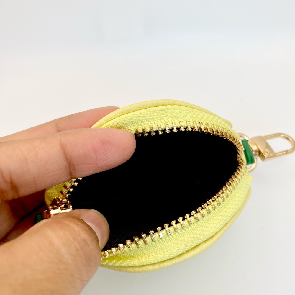 Lemon Coin Purse Keychain Pouch NWOT - Picture 6 of 11